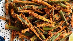 lady finger recipe, Best crispy fried lady finger recipe, kurkuri bhindi ki sabji