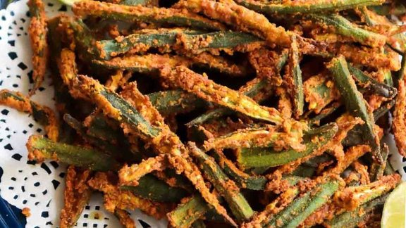 lady finger recipe, Best crispy fried lady finger recipe, kurkuri bhindi ki sabji