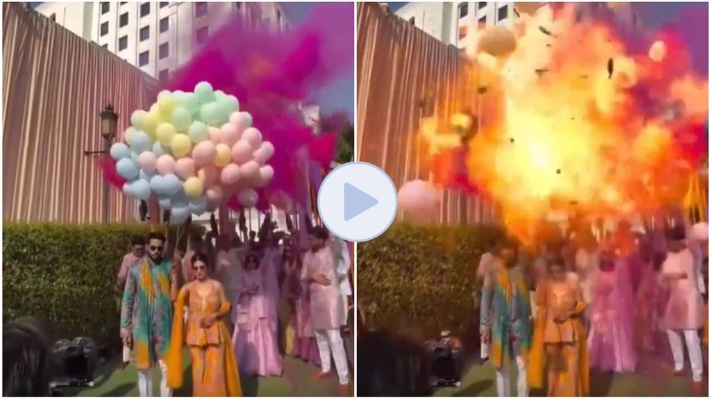 hydrogen balloon, hydrogen balloon Fire, Video Viral, Viral Video, Trending Video,