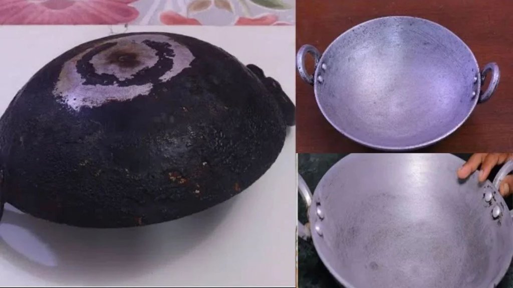 kali kadai, kali kadai kaise saaf karen, clean burnt aluminium utensils kali kadai, kali kadai kaise saaf karen, clean burnt aluminium utensils