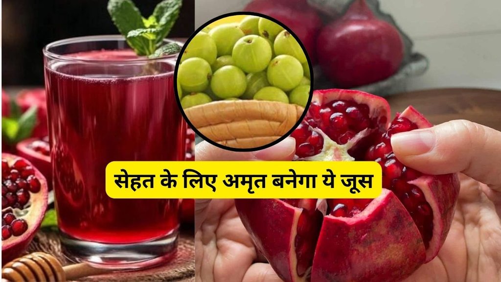 Pomegranate Amla Juice, Immunity Booster Drink, Liver Detox Juice, Skin Glow Drink, Heart and Brain Health Juice,अनार आंवला जूस, इम्यूनिटी बढ़ाने वाला जूस,