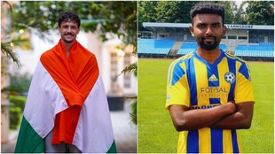 Indian Football team includes Ryan Williams Ex Australian mid fielder and abneet bharti from brazil before AFC Asian Cup Qualifier