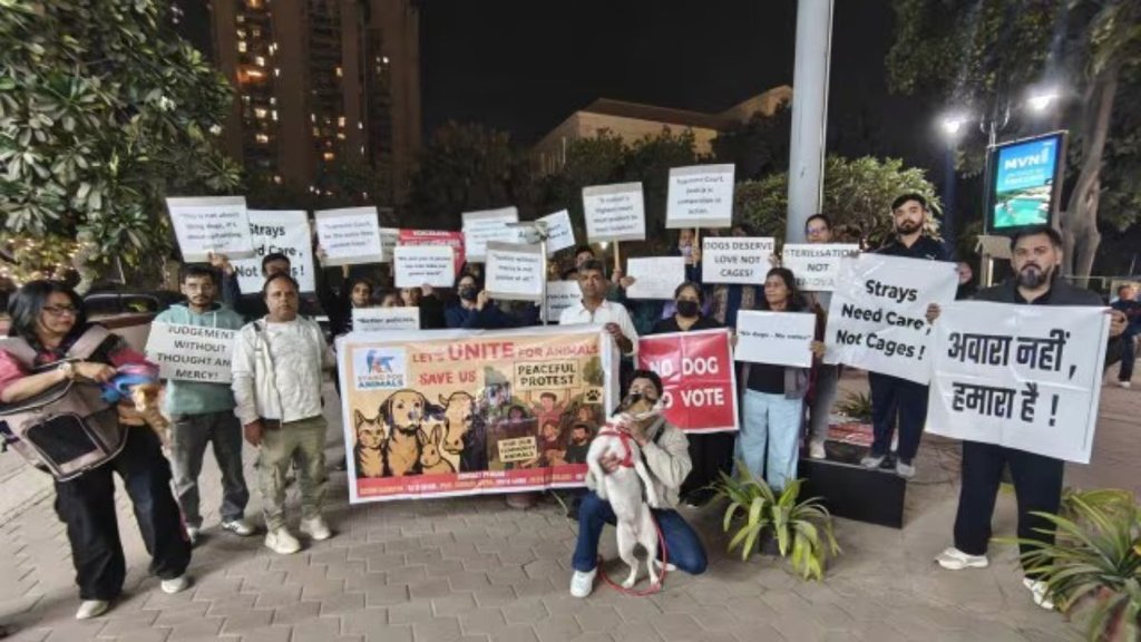 Gurgaon protest, Supreme Court stray dog removal order, Gurgaon protest, Supreme Court stray dog removal order,