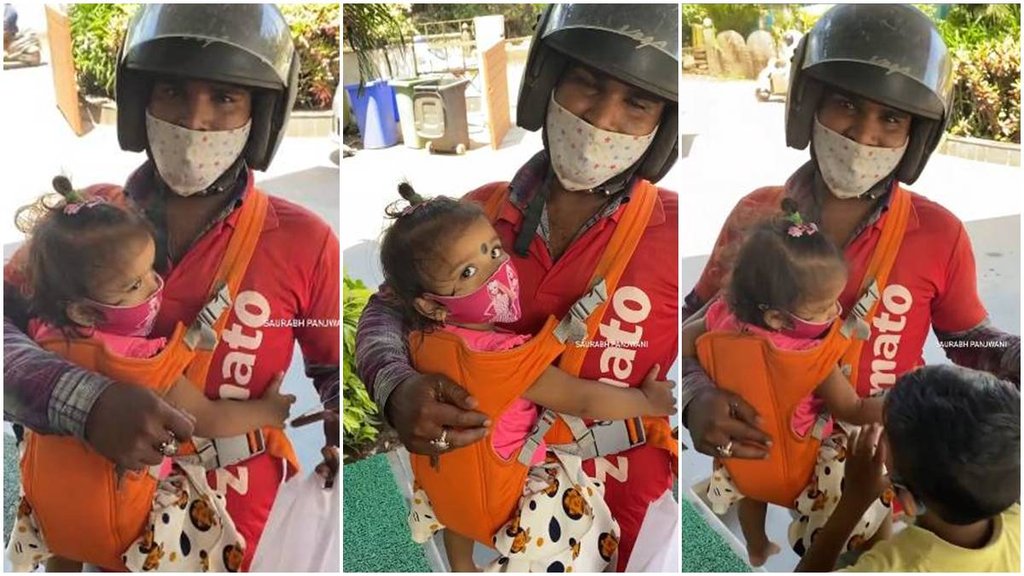 Zomato Delivery Lady, Food Delivery woman, Viral Story, mother with two child