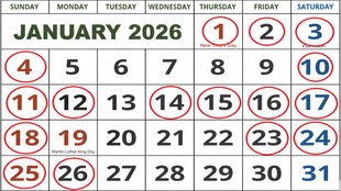 Bank Holiday January 2026