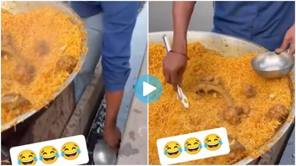 Biryani me Naali ka Pani, Viral video, unhealthy food, video viral,