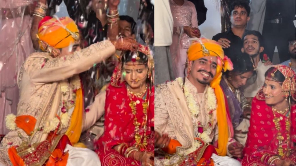 Bride blushes as Groom applies tilak from from sindoor while sindoordaan viral video melts netizens Heart