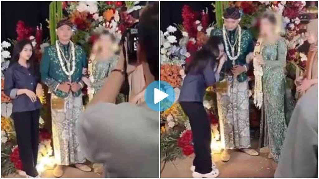 Bride Groom Video viral, Indonesia wedding, Trending Video, Bride fight with Girl,