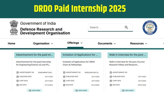 DRDO Internship 2025, DRDO Paid Internship, Engineering Internship DRDO, DRDO Chandigarh Internship, DRDO Stipend