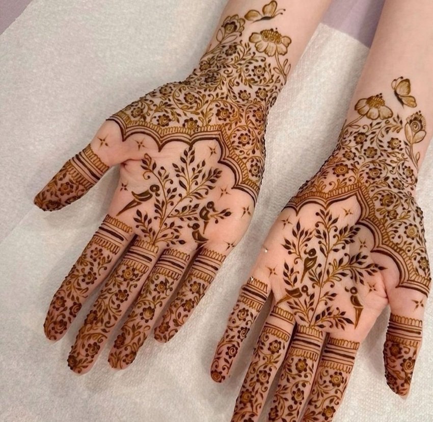 Fusion mehndi design ideas
