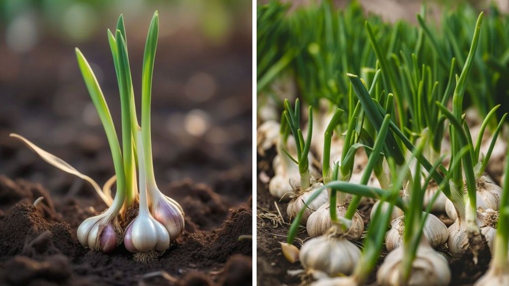 Grow fresh garlic leaves at home, gamle me lahsun kaise ugaye, Grow fresh garlic