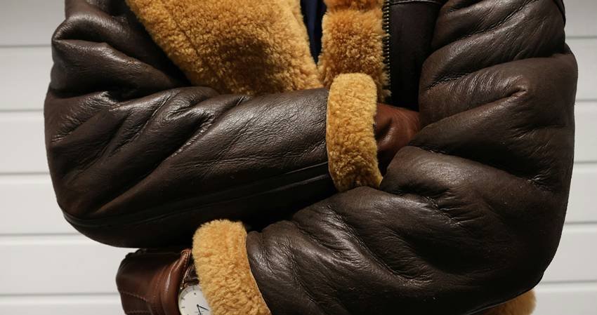 polish leather jacket at home