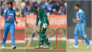 IND vs SA 3rd ODI Kuldeep Yadav Prasidh Krishna four wickets each south africa five wickets in 36 runs quinton de kock century