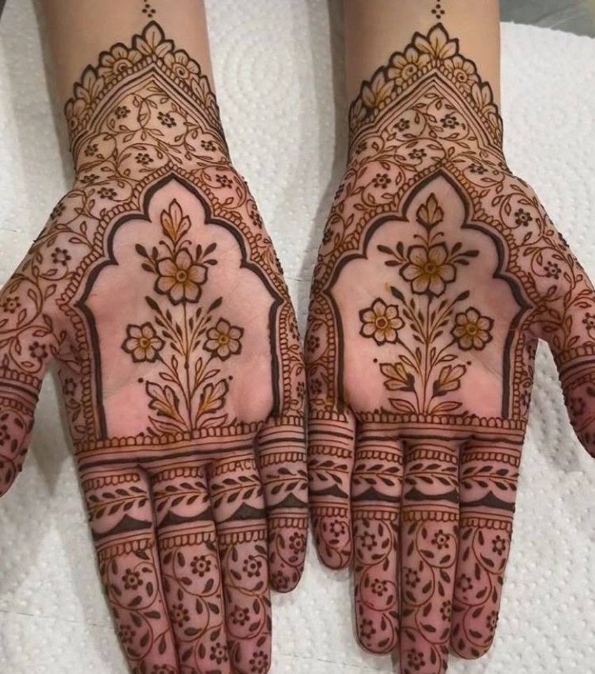Indo-Western mehndi designs