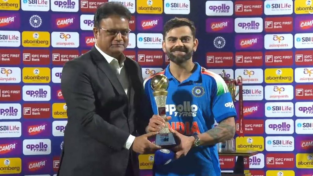 Virat Kohli, player of the series, Sanath Jayasuriya, Sachin Tendulkar, Most player of the series in ODI, Most player of the series in international cricket, Oldest Indian to win man of the series Award in ODI, Ind vs SA