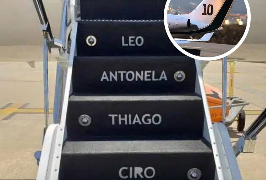 Lionel Messi jet interior