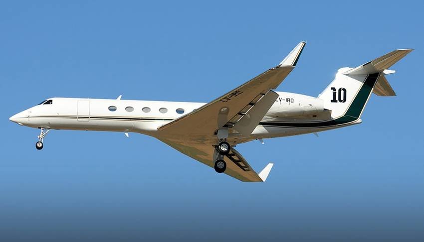 Messi Gulfstream jet