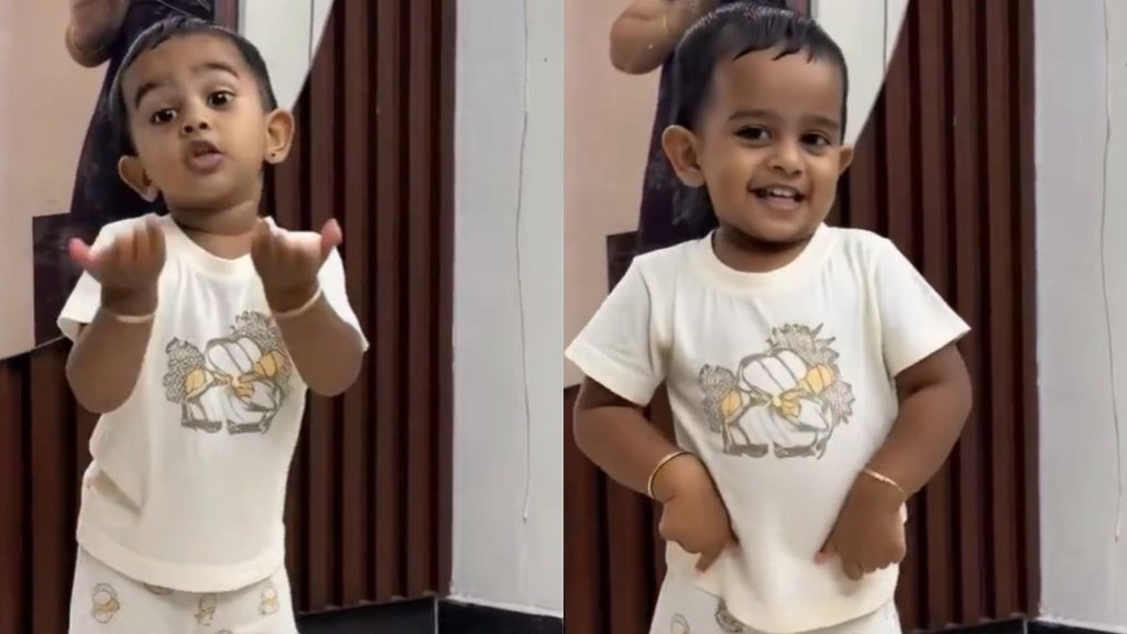little girl performed cute dance on Tamil song watch viral video