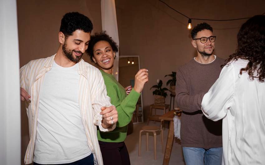 New Year celebration at home