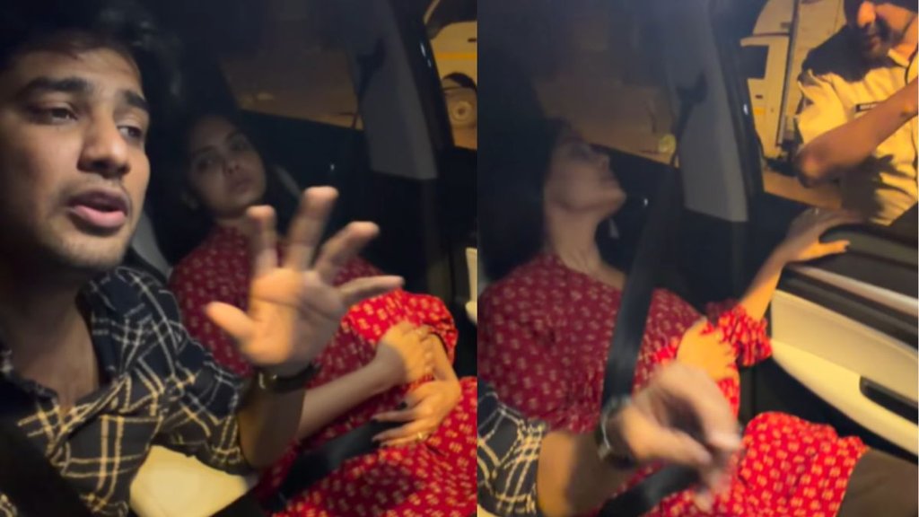 Viral Video Police help pregnant woman reach hospital after stopping car for checking