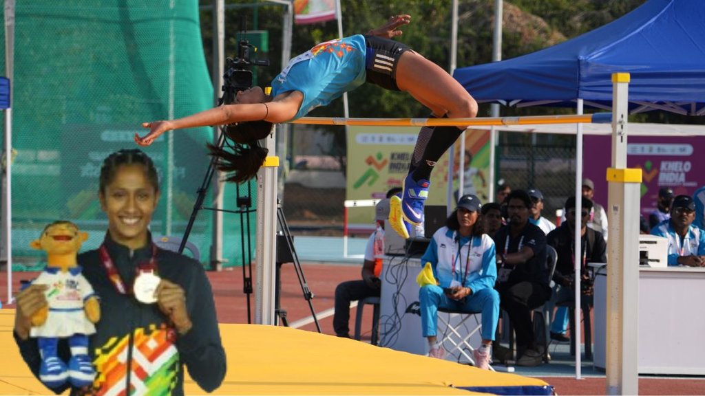KIUG 2025, Pooja High Jump, Pooja Gold Medal, Khelo India University Games 2025
