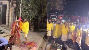 Newly married couple seeks blessings of Premanand Ji Maharaj during Padayatra Video Viral