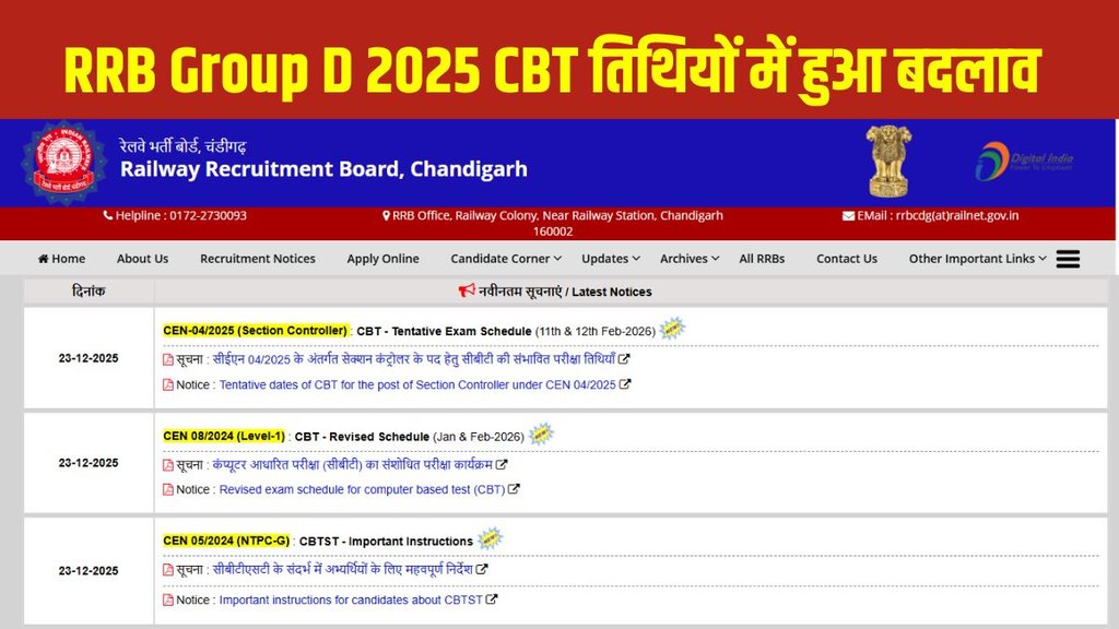 RRB Group D 2025, RRB Group D Exam Date, RRB Group D Revised Schedule, RRB Group D CBT Exam 2025