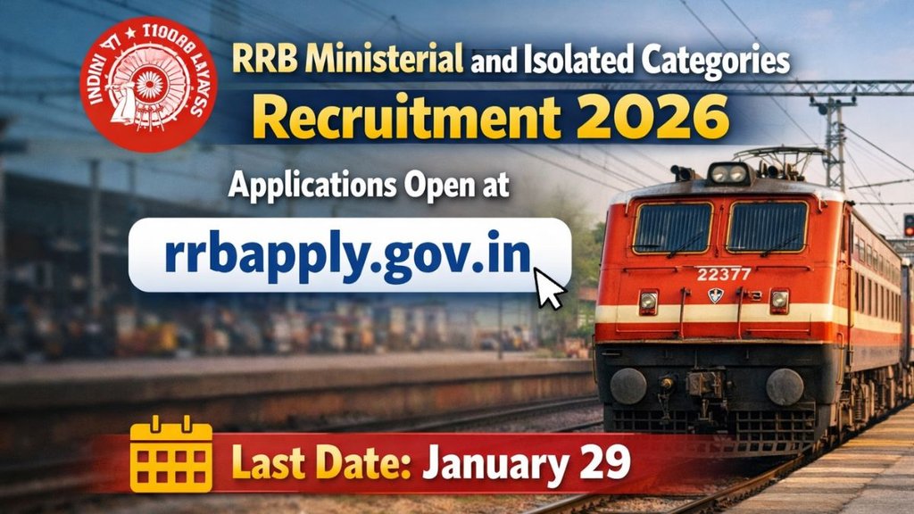 RRB Ministerial and Isolated Categories Recruitment 2026, RRB Ministerial Recruitment 2026, RRB Isolated Categories Vacancy 2026, rrbapply.gov.in Recruitment 2026