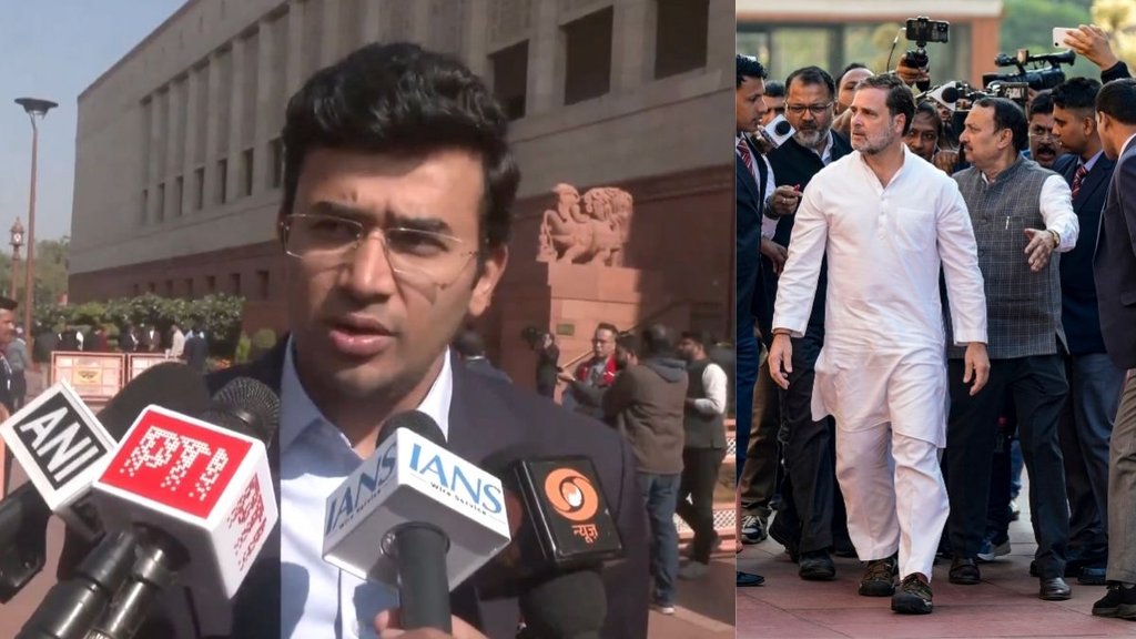 Rahul Gandhi, Tejashwi Surya, Parliament Session