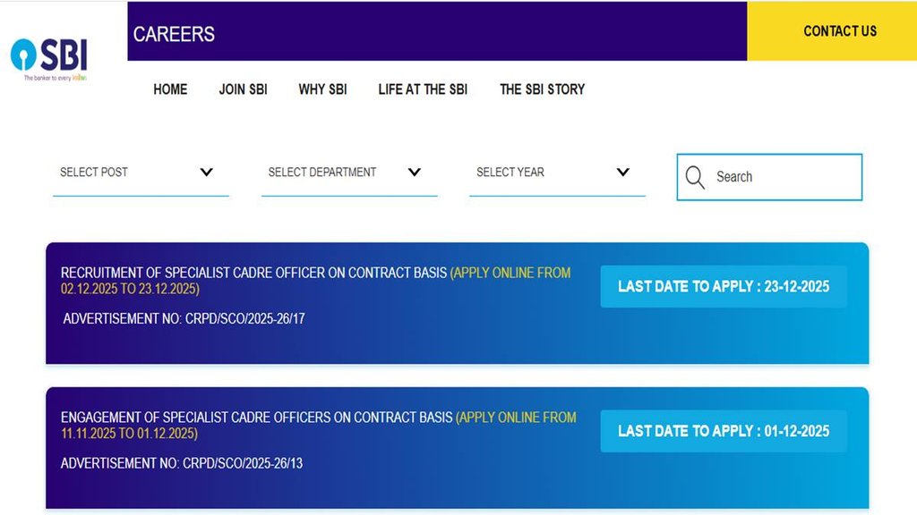 SBI SO Vacancy 2025, SBI Jobs, State Bank Of India, Specialist Officer,