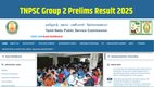 TNPSC Group 2 Result 2025, TNPSC Prelims Result, tnpsc.gov.in result, TNPSC Group 2 Prelims