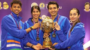 Squash, World Squash, Squash World Cup 2025, Indian Squash Team, India Won Squash World Cup, Squash World Cup 2025 Team India, Squash World Cup 2025 Chennai, Squash News, Joshna Chinappa, Joshna Chinappa Squash, Abhay Singh Squash, Anahat Singh Squash, Senthil Kumar Squash