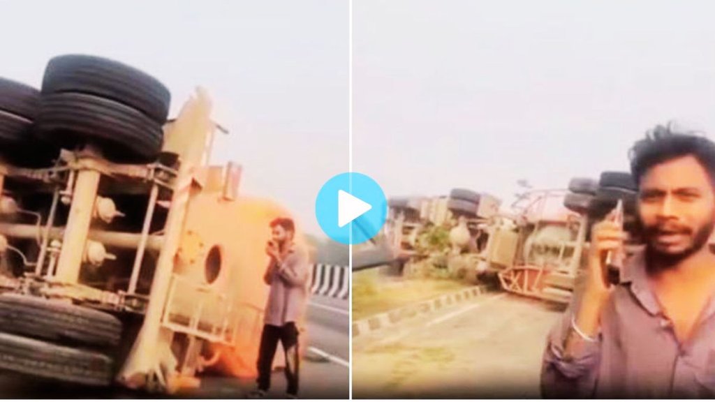 Truck Driver, Truck upside down,