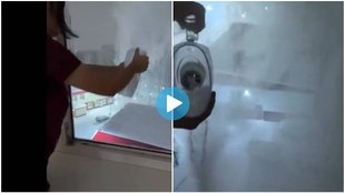 Water Freeze, Viral video, video viral, Russia viral video, minus 60 degree