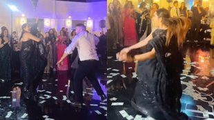 Viral Video Woman Energetic Bhangra in Saree and High Heels Wins Internet Hearts