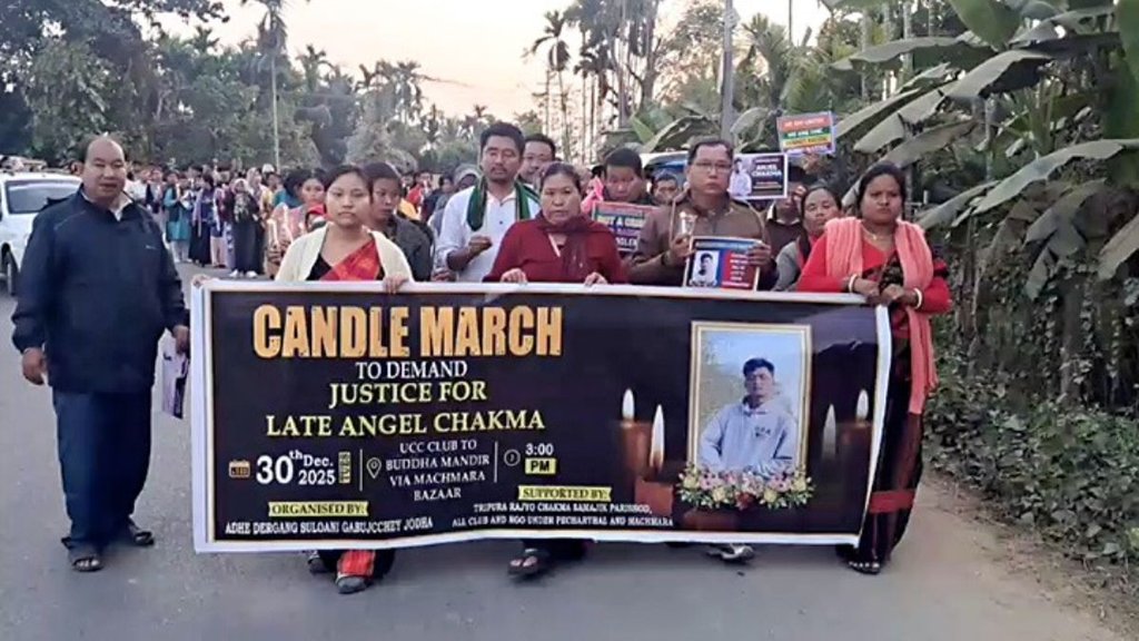 angel chakma | dehradun | candle march |