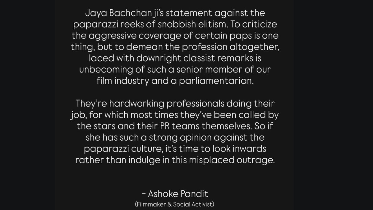 Ashoke Pandit on Jaya Bachchan
