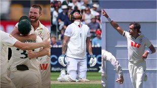 AUS vs ENG Ashes 2025 Australia beats england brisbane gabba day night test 8 wickets 2-0 lead series mitchell starc 8 wickets michael neser 6