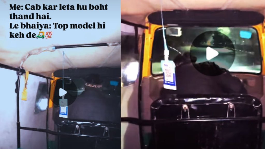 Auto Driver jugad, winter, Auto Driver Covers Rickshaw