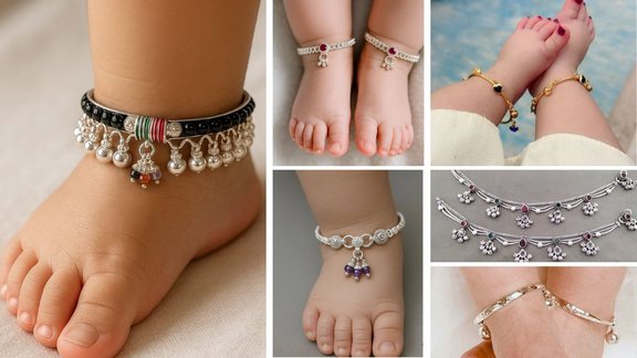New Payal Designs Silver | Baby Anklets Silver | Baby girl kids payal design chandi