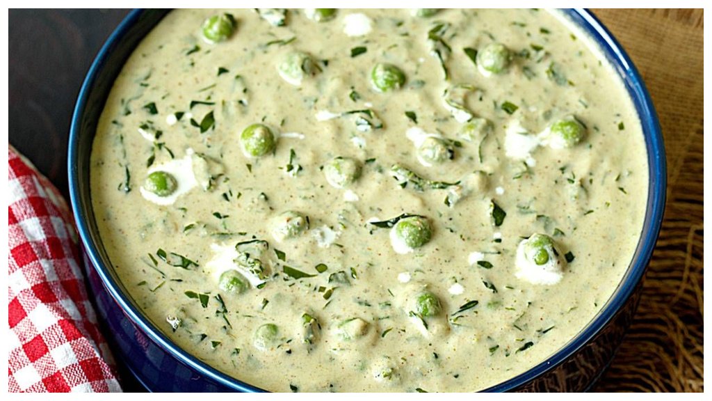 creamy methi matar malai, methi matar malai recipe, matar malai recipe dhaba style