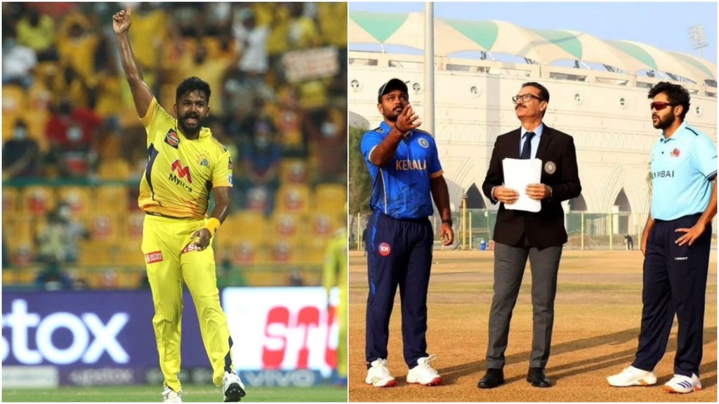 Sanju samson, shardul thakur, syed mushtaq ali trophy, syed mushtaq ali t20 tournament, syed mushtaq ali 2025, kerala vs mumbai, km asif, sarfaraz khan, SMAT 2025, Ayush Mhatre, Shivam Dube, Ajinkya Rahane, Suryakumar Yadav, km asif five wickets, km asif former csk bowler