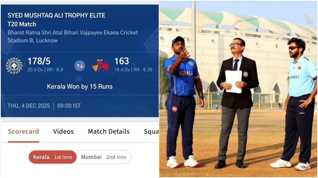 Sanju samson, shardul thakur, syed mushtaq ali trophy, syed mushtaq ali t20 tournament, syed mushtaq ali 2025, kerala vs mumbai, km asif, sarfaraz khan, SMAT 2025, Ayush Mhatre, Shivam Dube, Ajinkya Rahane, Suryakumar Yadav