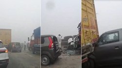 पारा गिरा, कोहरा बढ़ा… एक्सप्रेस वे पर एक के बाद एक टकराईं 12 गाड़ियां; दहला देगा VIDEO