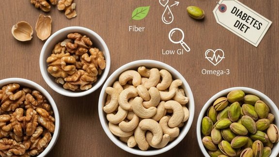 Best dry fruits for diabetes control,Insulin sensitivity improvement nuts,Benefits of cashew in diabetes,Which nut is best for diabetics