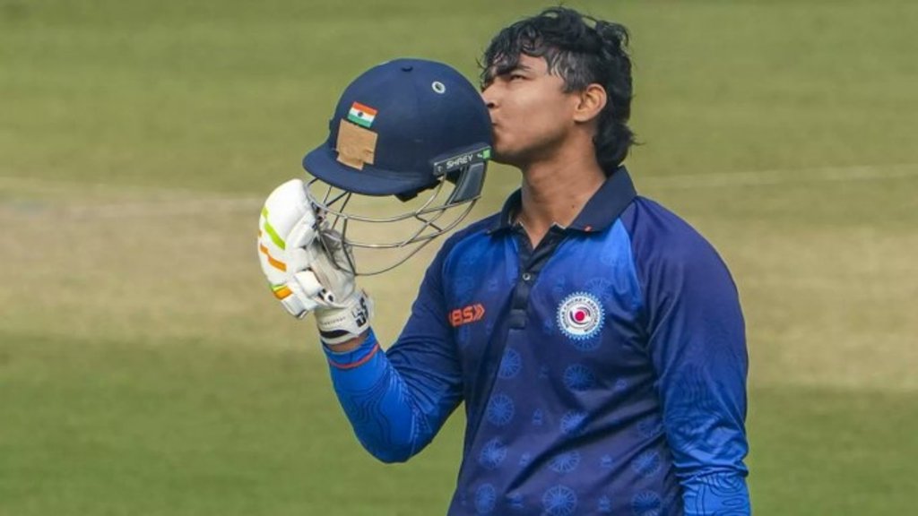Vaibhav Suryavanshi 36 balls century vijay hazare trophy 2025-26 surpassed shahid afridi second fastest indian