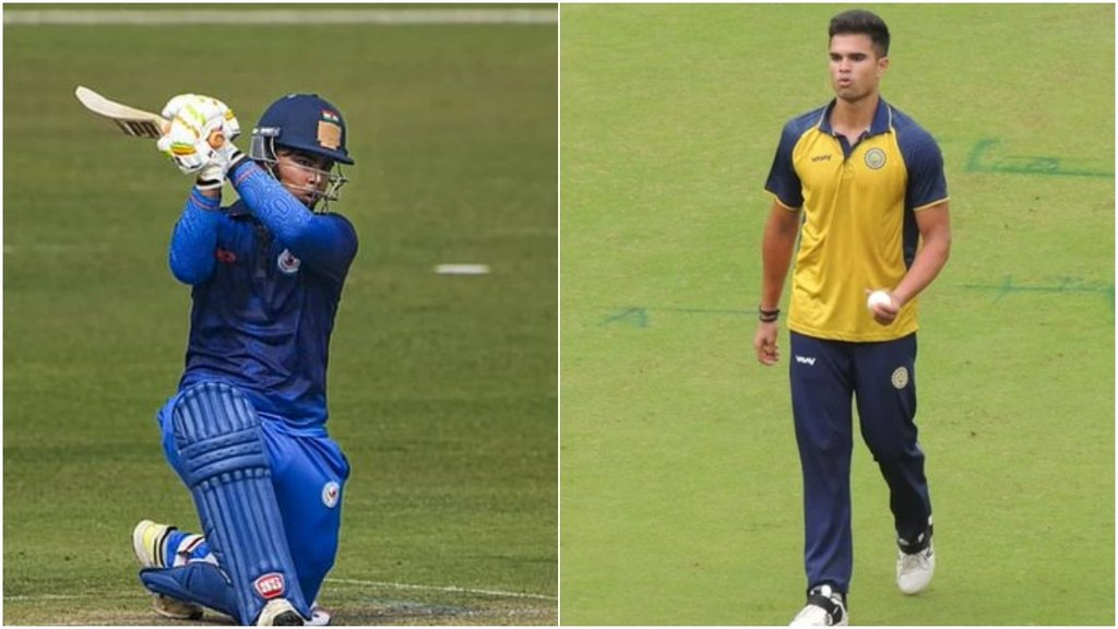Vaibhav Suryavanshi, Arjun Tendulkar, Vaibhav Suryavanshi Batting, Arjun tendulkar bowling, Bihar vs Goa, Sachin Tendulkar Son, Syed Mushtaq Ali Trophy 2025, Syed Mushtaq Ali T20 tournament, Vaibhav Suryavanshi vs Arjun tendulkar