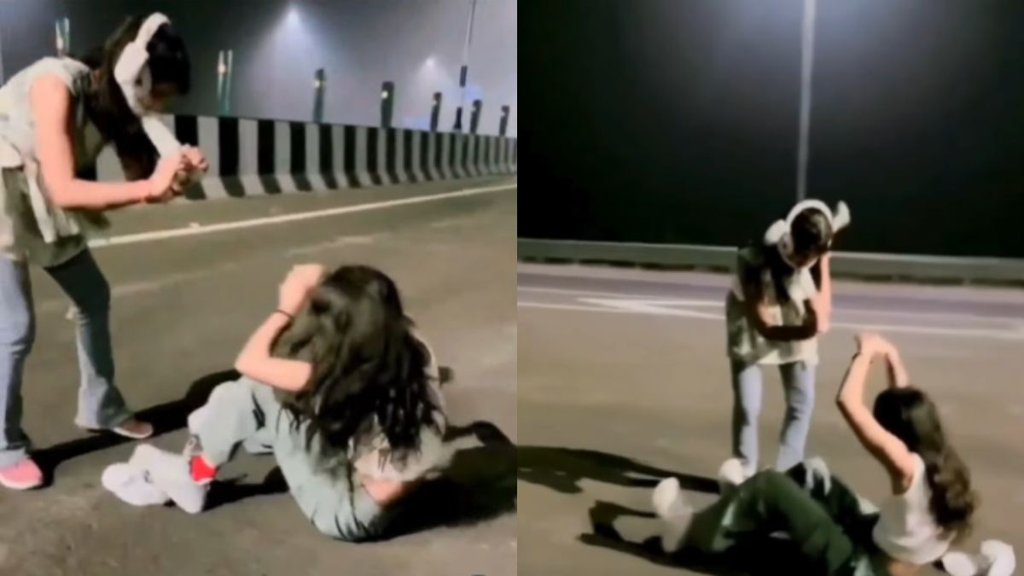 Women seen filming nagin dance reel on agra lucknow expressway viral video sparks debate Women seen filming nagin dance reel on agra lucknow expressway viral video sparks debate