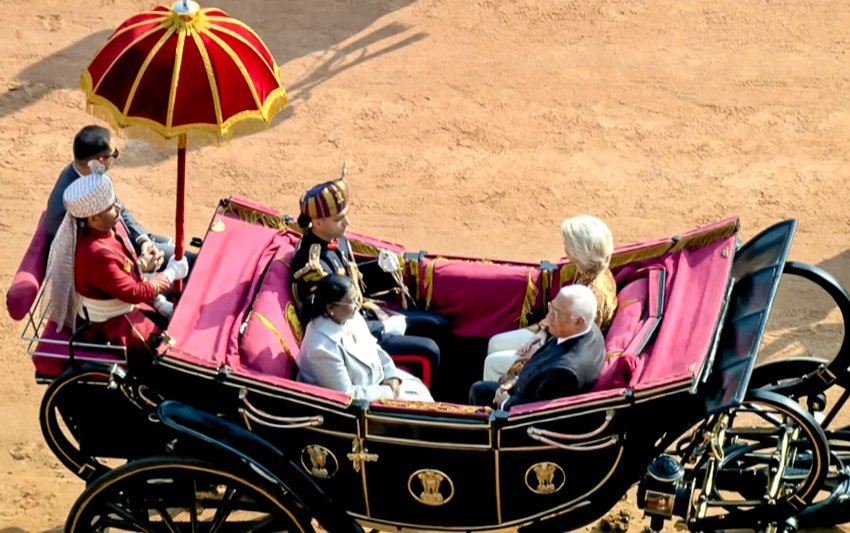 Republic Day Parade 2026 President Droupadi Murmu, PM Narendra Modi at Kartavya Path