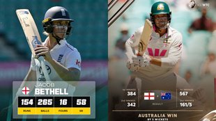 Ashes 5th Tes, Jacob Bethell Hundred, AUS beat ENG